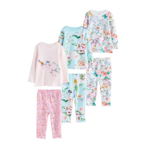 NEXT Meisje Set van 3 behaaglijke pyjama's Unicorn 104-110