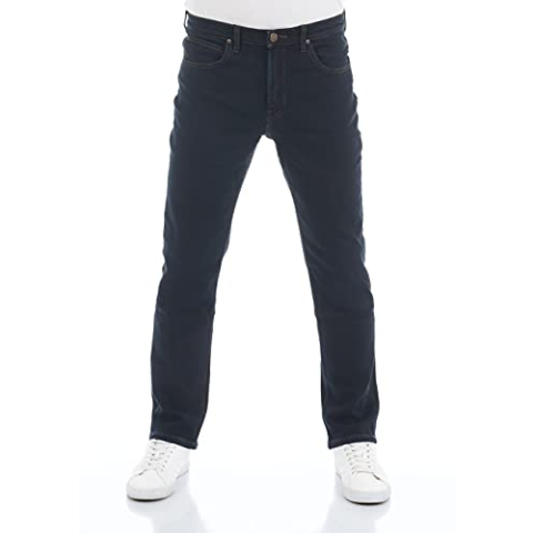 Lee Brooklyn Straight Herren Jeans, Blue Black, 32W / 32L