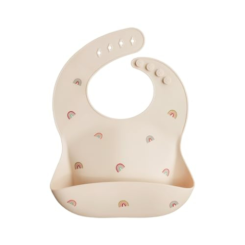Mushie - Slabbetje - Silicone Bib - Rainbow