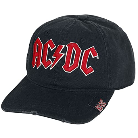 AC/DC Logo Cap zwart 100% katoen Band merch, Bands, Cadeaus