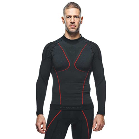 Dainese Heren Thermo Ls Baselayer Shirt, zwart/rood, XL/XXL