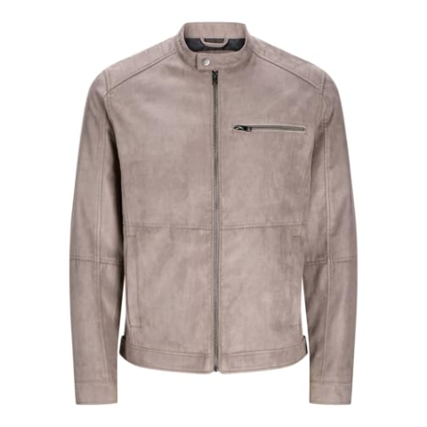 JACK&JONES JJEDYLAN Biker Jacket NOOS Bikerjack, Falcon, XXL, falcon, XXL
