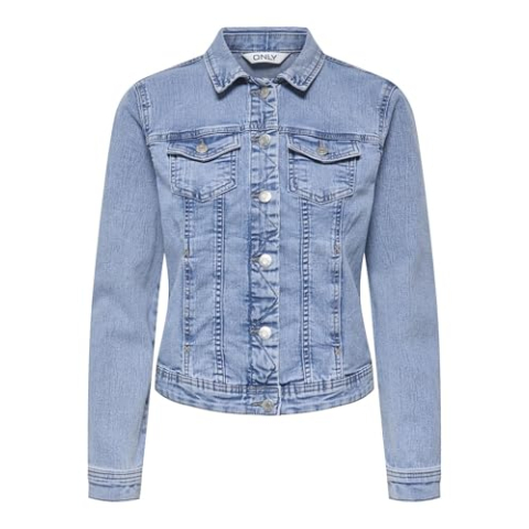 ONLY Women's ONLWONDER Life DNM Jacket, Light Blue Denim, S