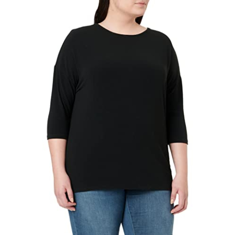ONLY CARMAKOMA Damestop, zwart, 46/48 Grote maten
