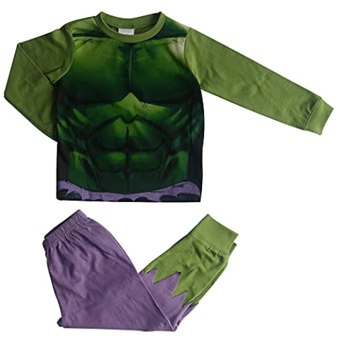 Marvel Jongens Hulk Pyjamas, Groen, Maat 2-8 Jaar, Groen, 2-3 jaar