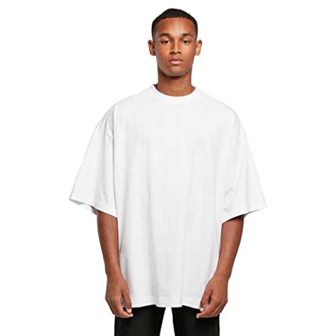 Build Your Brand Heren Huge Tee T-shirt, wit, M