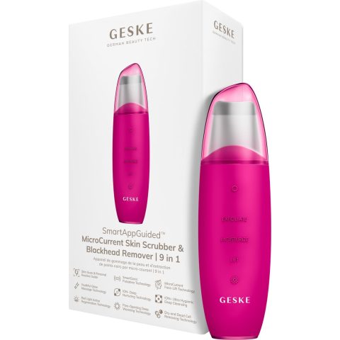 Geske 9 in 1 MicroCurrent Skin Scrubber & Blackhead Remover Magneta