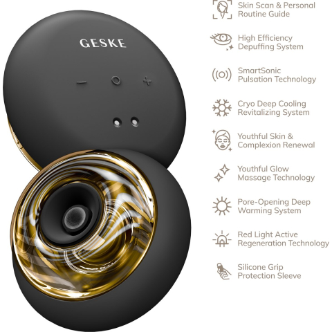 Geske 9 in 1 Sonic Cool & Warm Face and Body Massager Gray