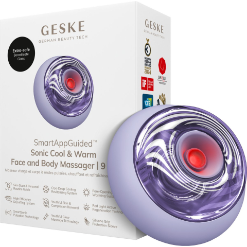 Geske 9 in 1 Sonic Cool & Warm Face and Body Massager Purple