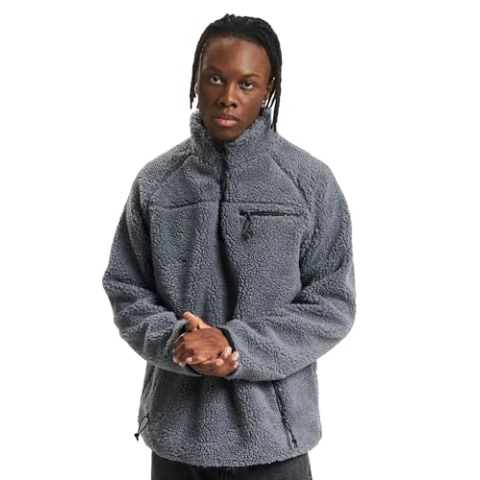 Brandit heren teddyfleece troyer trui, antraciet, 3XL