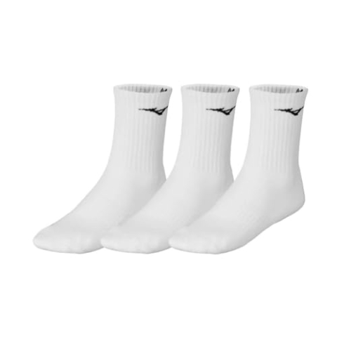 Mizuno Unisex Training 3p Sokken Sokken, Wit/Wit/Wit, S