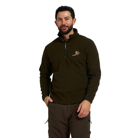 JACK PYKE Fleece Top met Fazantmotief, Groen, XL