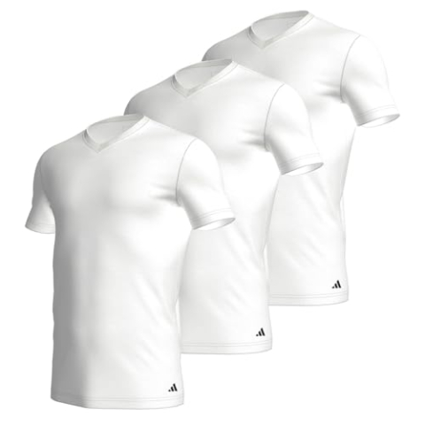 adidas Herenondergoed V-hals shirt (3PK) - Active Core Cotton, White_4am012, S