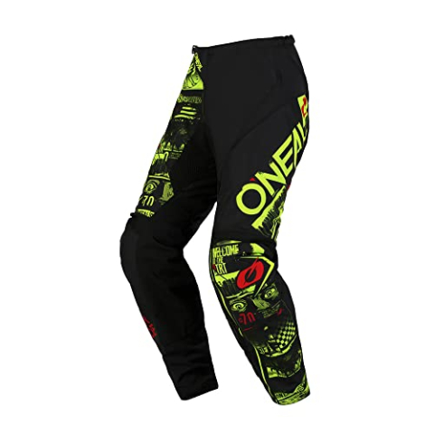 O'Neal Heren Element Broek Attack V23, Neon/Zwart, 34, Neon/Zwart, 44