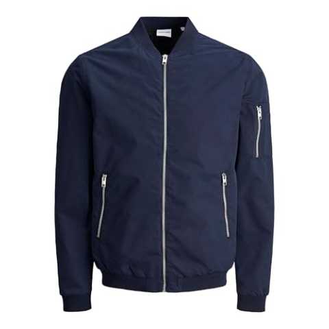 Jack & Jones Plus Jjerush Bomber Ps Noos Bomberjack voor heren, navy blazer, 3XL