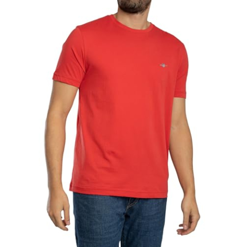 GANT Heren Normaal Schild T-Shirt, Rose Red, XL