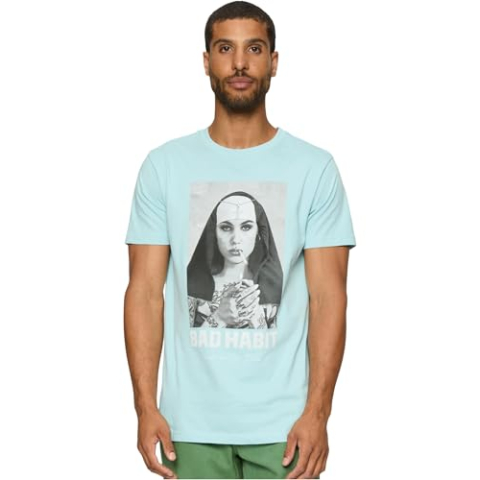 Mister Tee T-shirt voor heren, ocean blue, XS