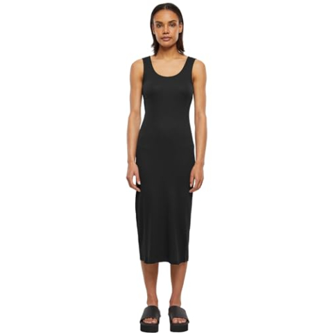 Urban Classics Rib Top Jurk voor dames, zwart, XS