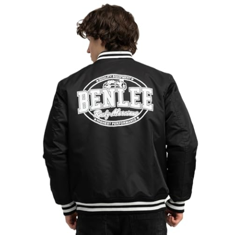 BENLEE Heren College Jas Regular Fit ROCKY, Zwart/Wit, XL