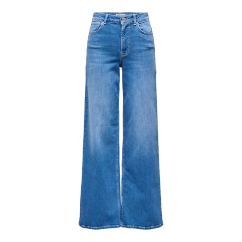 ONLY Onlmadison Blush Hw Wide DNM Rea260 Noos, Special Bright Blue Denim, L / 32L