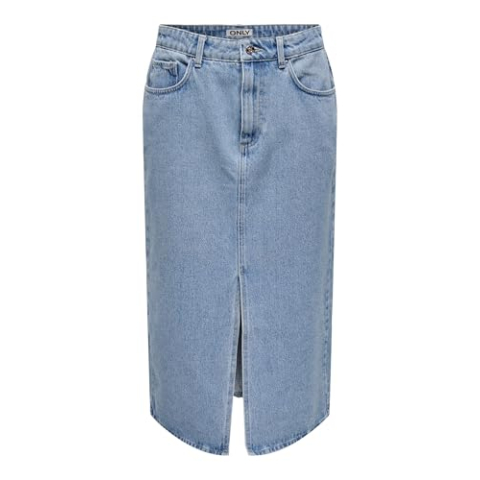 ONLY ONLBIANCA jeansrok voor dames, blauw (light blue denim), L