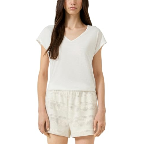 T-shirt met overgesneden schouders