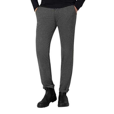 Timezone Heren Regular LuiTZ vrijetijdsbroek, Grey Check, 30/32