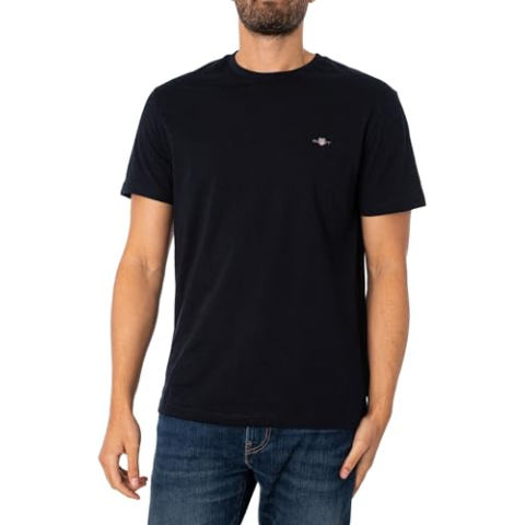 GANT Reg Shield Ss T-shirt voor heren, zwart, M