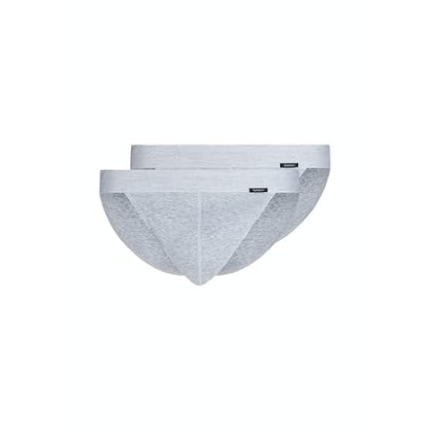 Skiny Heren Tanga Katoen Retro G-String (2 stuks), Silver Melange (080691), XXL