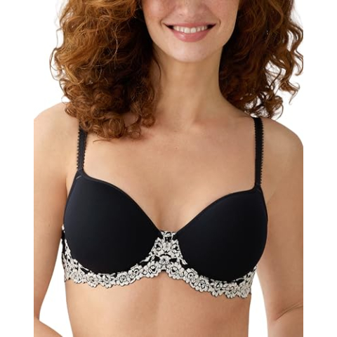Wacoal Women's Embrace Kanten contourbeha, Zwart, 385D
