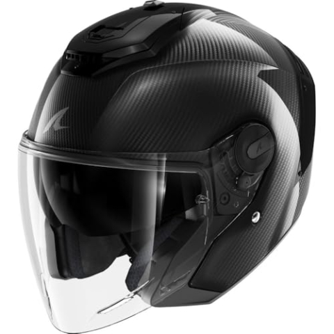 SHARK, Motorhelm Jet RS JET CARBON SKIN Black Carbon DKD, S