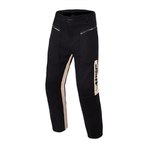 Alpinestars Flex-Ast Canvas Motorfiets Textiel Broek, schwarz/beige, 4XL