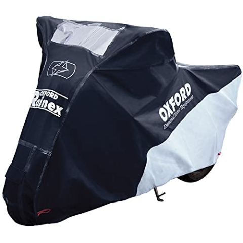 Oxford Rainex Motorhoes M, Zwart/Zilver