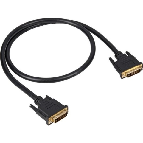 Sharkoon DVI-D/DVI-D (24+1), 1 m, 1 m, DVI-D, DVI-D, Mannelijk, Mannelijk, Zwart