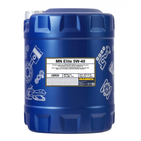 10 liter originele MANNOL Elite, 5W-40, API SN/CF, motorolie