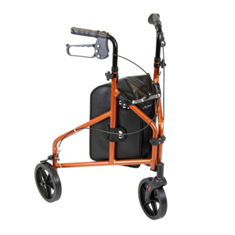 NRS 3 Wiel Alumnium Rollator Oranje