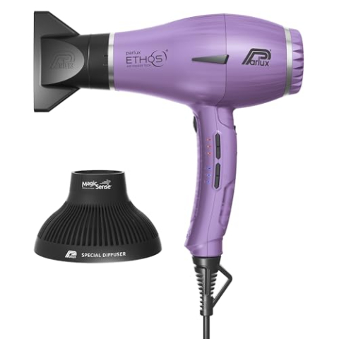 Parlux Ethos® Pack Magic Sense diffuser, professionele digitale haardroger met negatieve ionen, lila