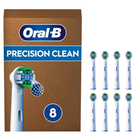 Oral-B Pro Precision Clean Opzetborstels, Wit, Verpakking Van 8 Stuks, Past In Brievenbus