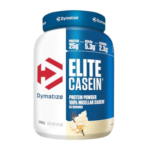 Dymatize Elite Caseïne Proteïne Poeder Smooth Vanilla 1800g – Caseïne proteïne poeder met BCAA's