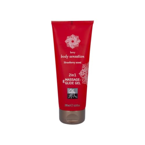 SHIATSU Massage & Glide Gel 2 in 1 Strawberry