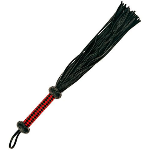 Leather SM garde, leer, zwart/bruin, Rood