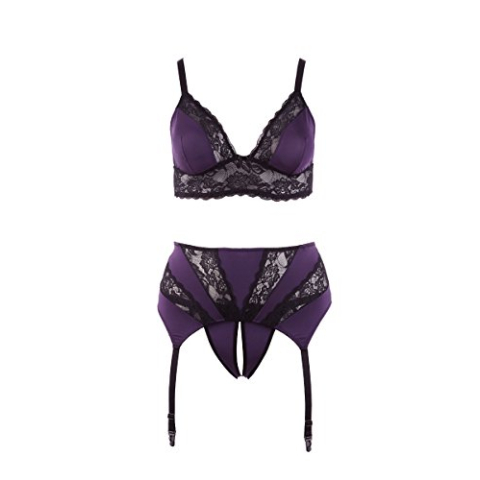 Cottelli Collection Plus 3X-Large paarse jarretel set