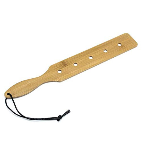 Rimba Bondage Play Bamboe peddel Zwart/Bruin 37.2 x 5.4 cm