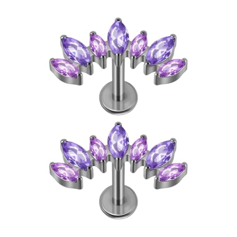 Hedendaagse Gebogen T Threaded Ear Bone Studs Draagbare Legering Lichaam Sieraden Close Grip Threaded Earring, One Size, zoals beschreven, zoals beschreven