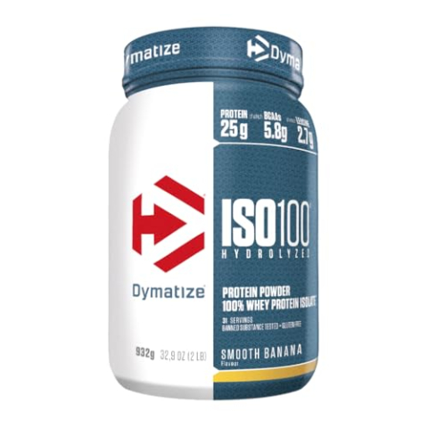 Dymatize ISO 100 Hydrolyzed Smooth Banana 932g - Poeder met weiproteïne-hydrolysaat + -isolaat