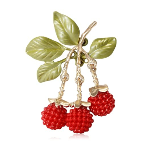 Emaille Blackberry Fruit Hanger Broche Kostuum Corsage Pin, Metaal Zink Acryl