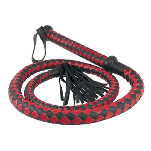 Rimba Krachtige Arabische zweep Zwart/Rood 170 cm