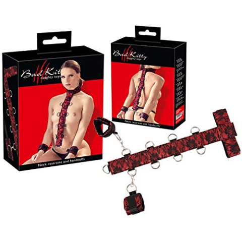 Bad Kitty Kraag voor dames Red/Black One Size