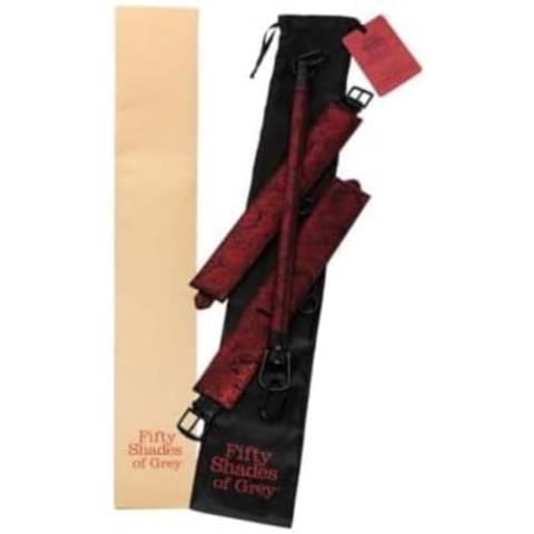 Sweet Anticipation Spreader Bar with Cuffs - Red