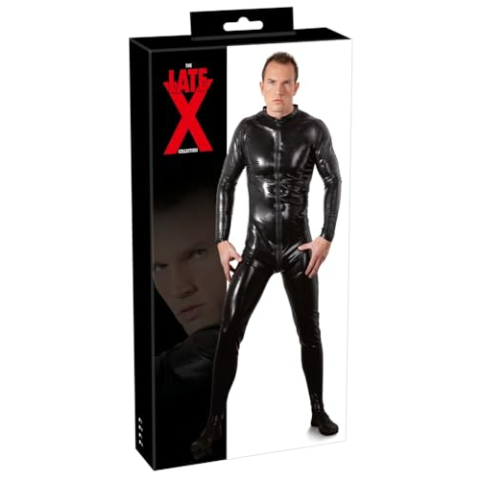 Late X Latex Jumpsuit voor heren Zwart M